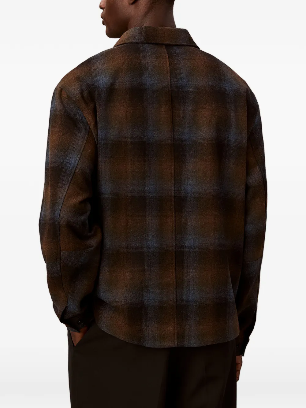  Calvin Klein Check Zip Jacket - Brown 