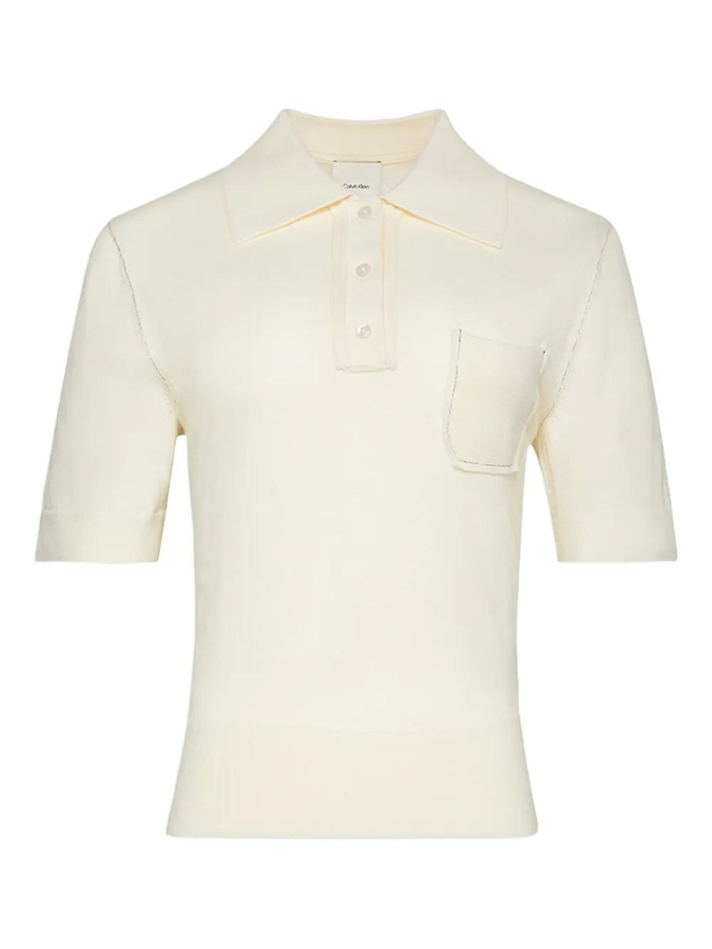 Calvin Klein wool polo top | Neutrals | Image 1