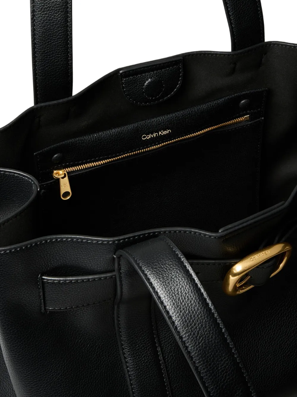 Calvin Klein Shopper met gesp Zwart
