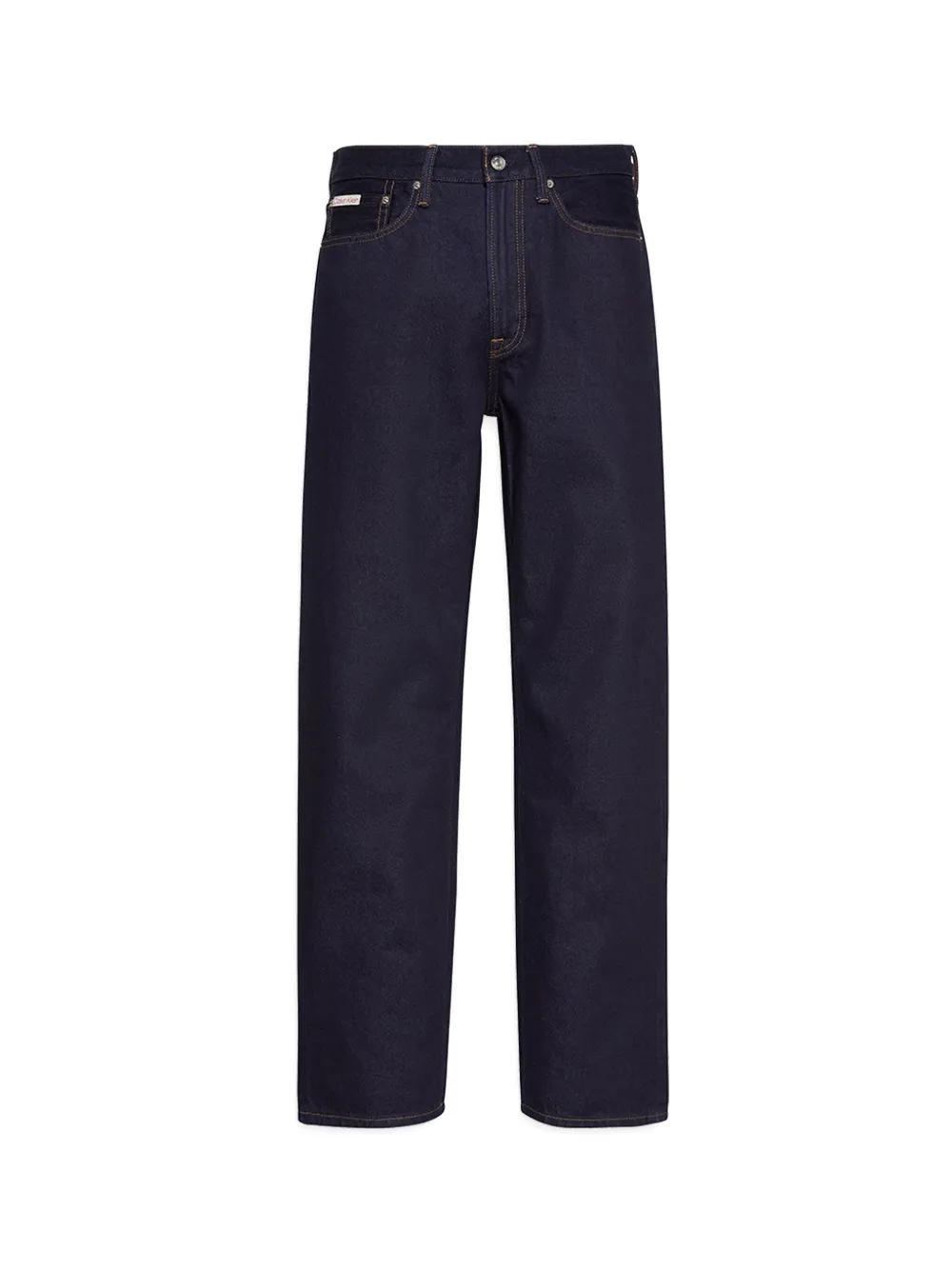 Calvin Klein logo-appliqué straight-leg jeans - Blauw