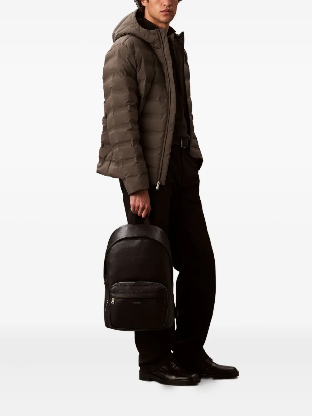 Calvin Klein Zipped Backpack In Black