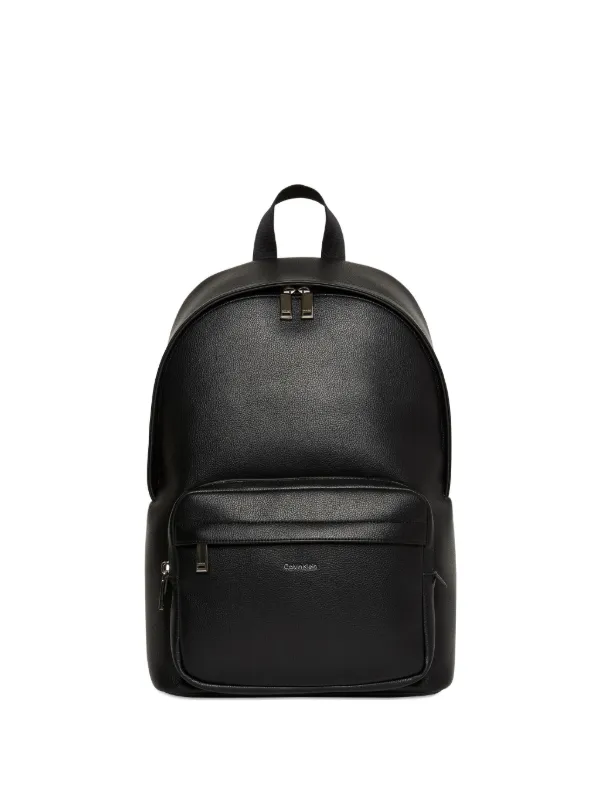 calvin klein leather backpack mens Calvin Klein Zipped Backpack | Black