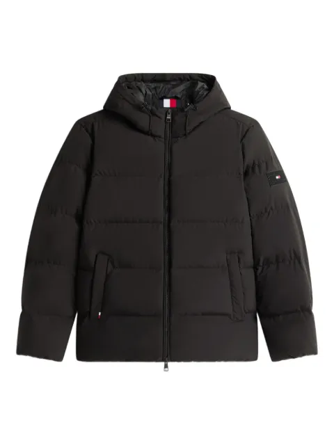 Tommy Hilfiger hooded logo-patch padded jacket