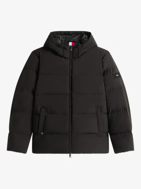 Tommy Hilfiger 标贴连帽填充夹克 