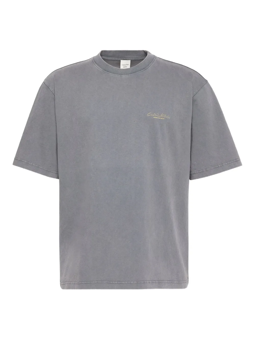 Calvin Klein Jeans Est.1978 Logo-detail T-shirt In Gray