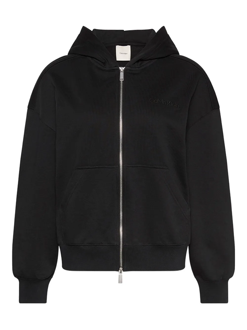 Calvin Klein Zip-up Hoodie In Black