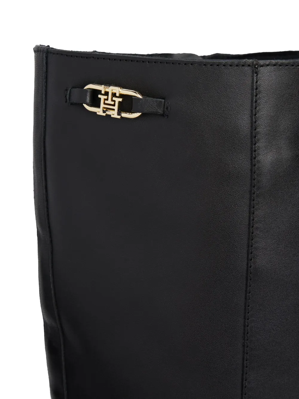 Tommy Hilfiger 70 mm knielaarzen met logodetail Zwart