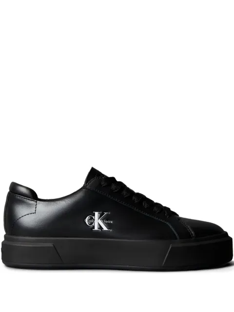 Calvin Klein leather-logo sneakers