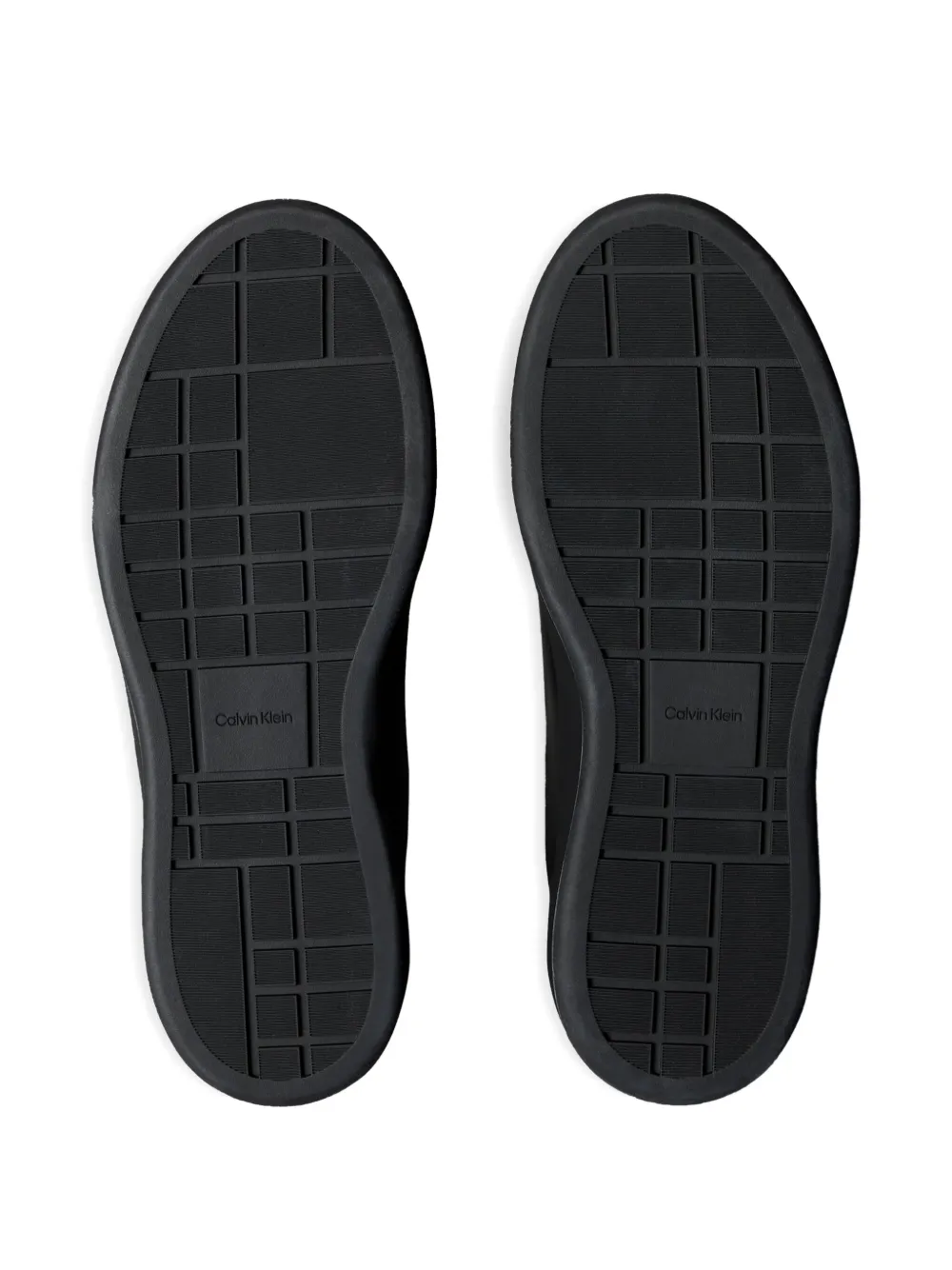 Calvin Klein Sneakers met leren logo Zwart