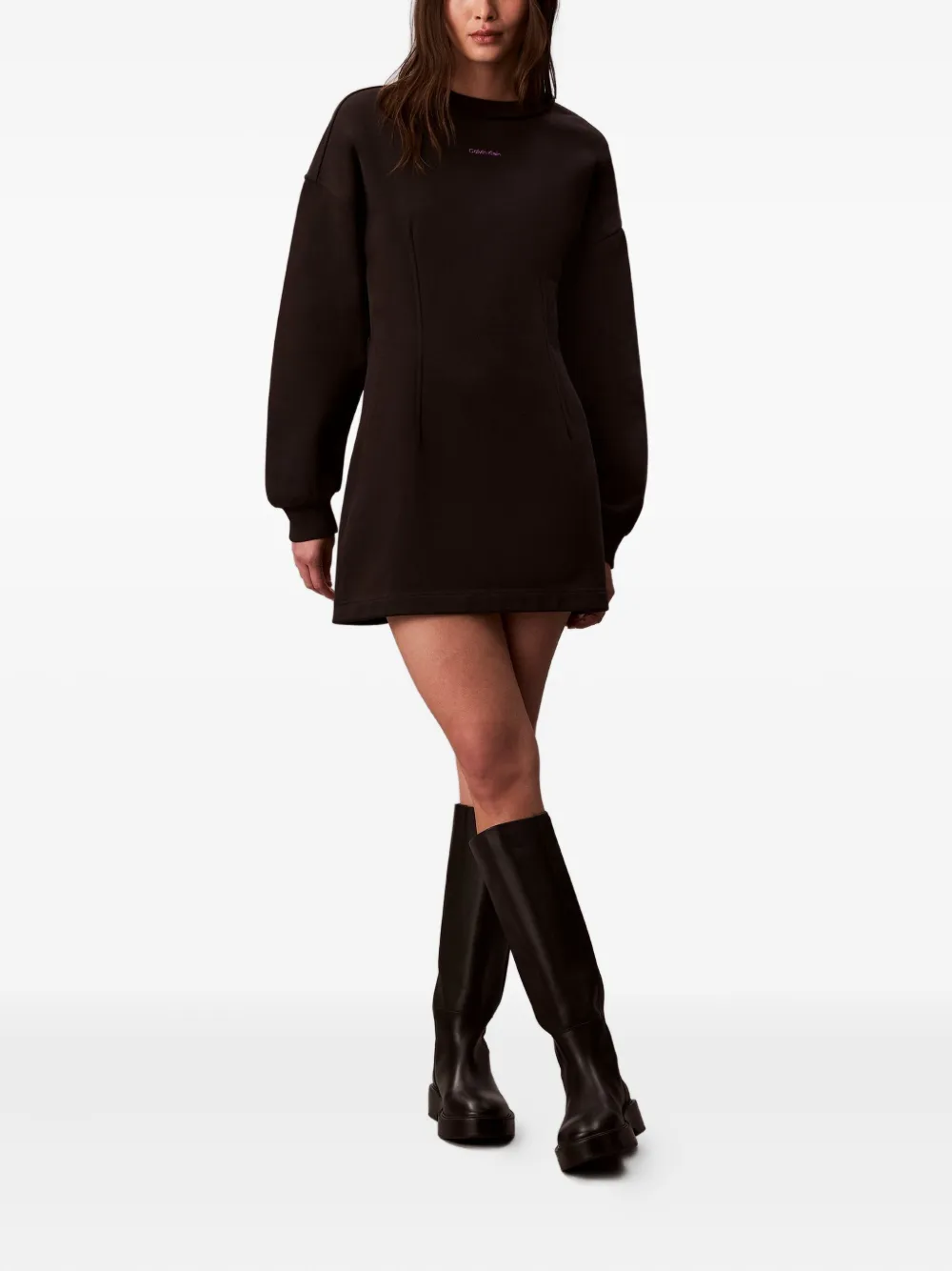 Calvin Klein Jeans cotton dress - Zwart