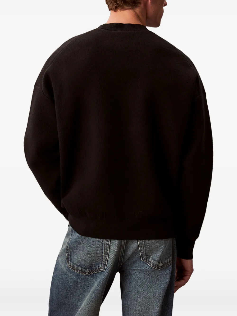 Calvin Klein Jeans Est.1978 Monogram Logo Sweater In Black