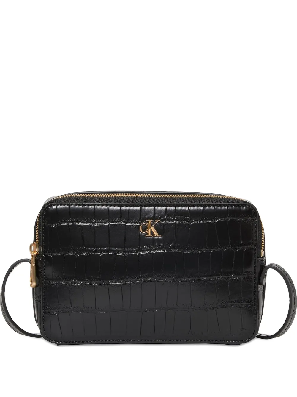 Calvin Klein Borsa a spalla con applicazione logo e zip - Nero