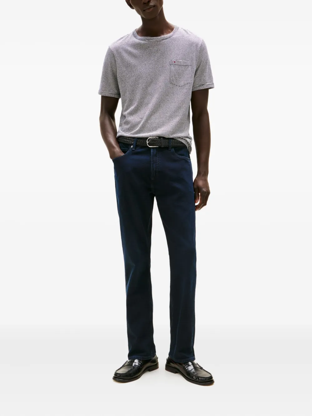 Tommy Hilfiger logo-patch jeans - Blauw