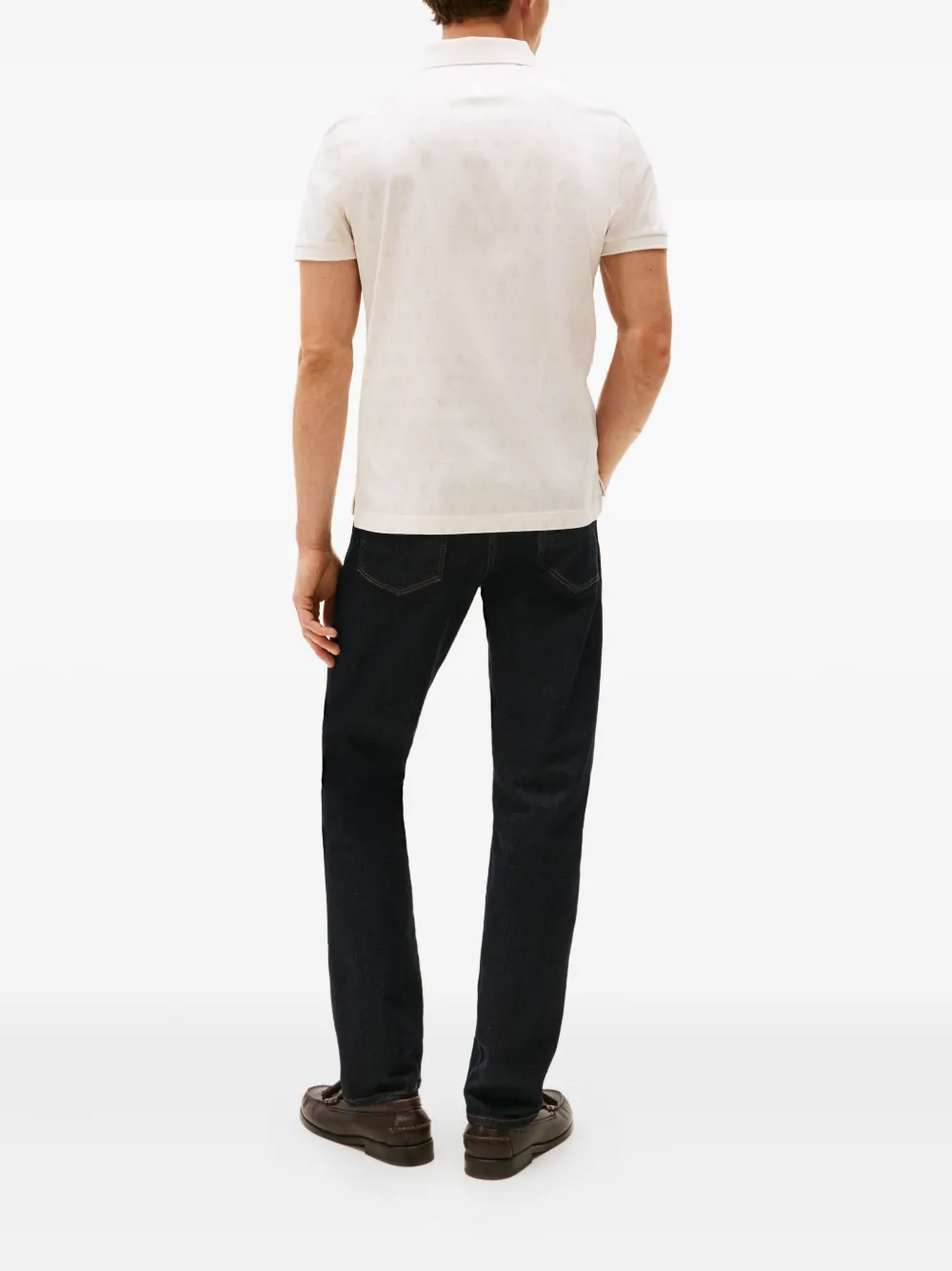 Tommy Hilfiger Logo-print Polo Shirt In Neutral