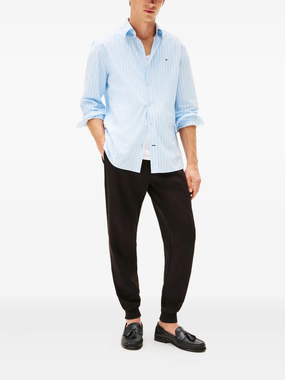 Tommy Hilfiger Flag drawstring track pants - Zwart