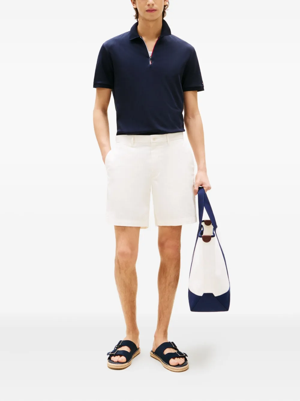 Tommy Hilfiger zipped polo shirt - Blauw