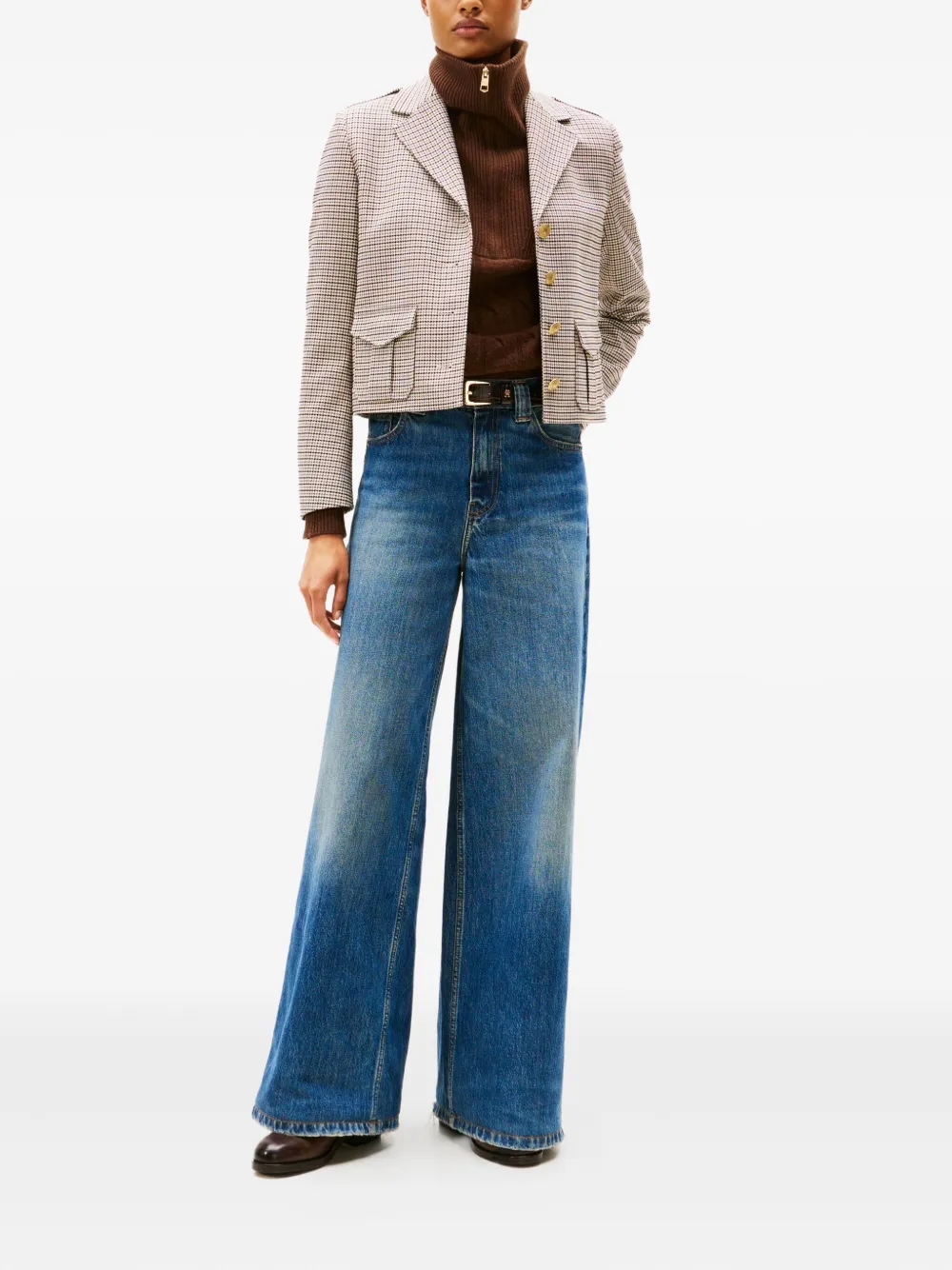 Tommy Hilfiger 70s five-pockets high-rise wide-leg jeans - Blauw