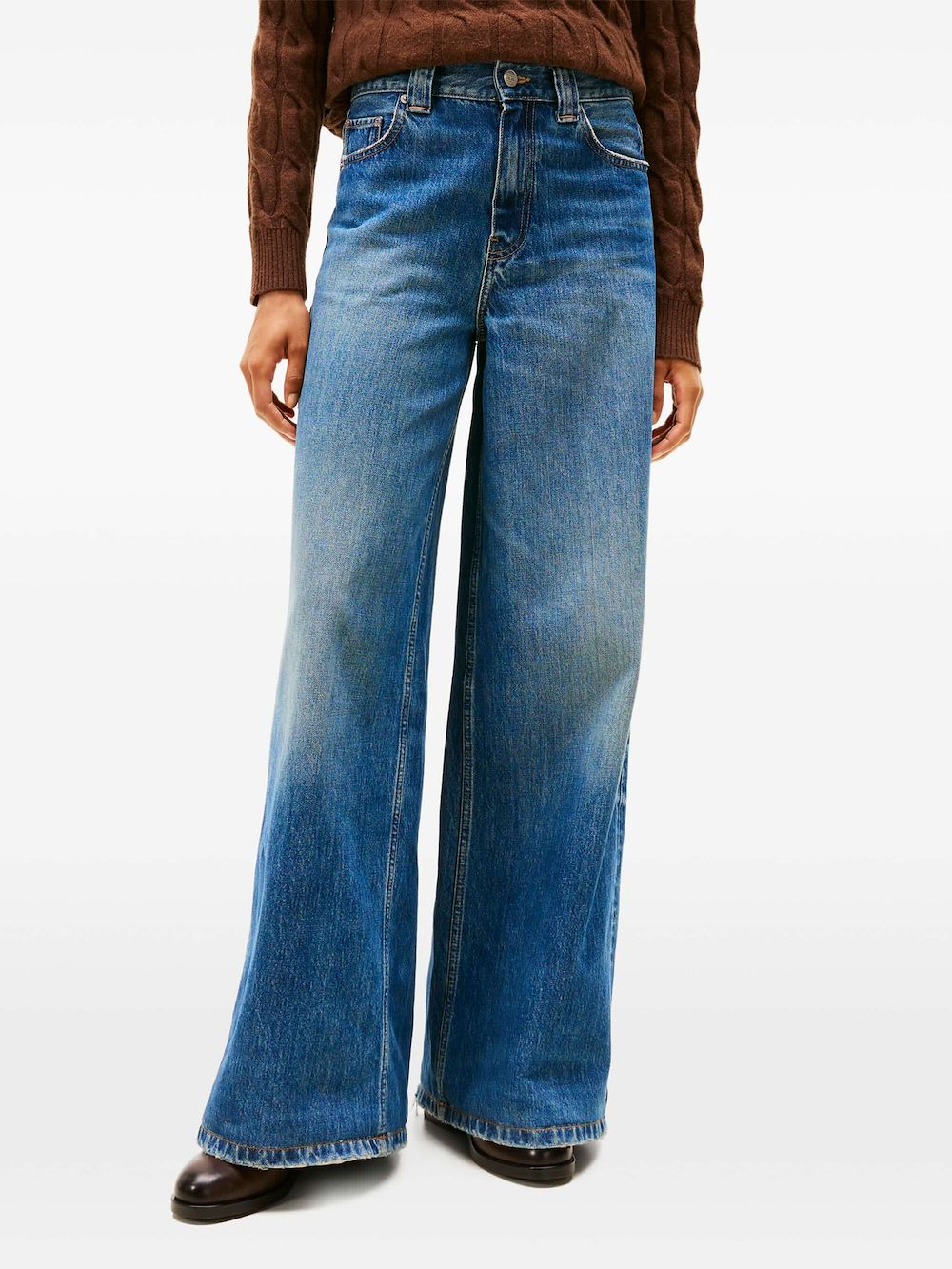Tommy Hilfiger 70s Five-pockets High-rise Wide-leg Jeans In Blue
