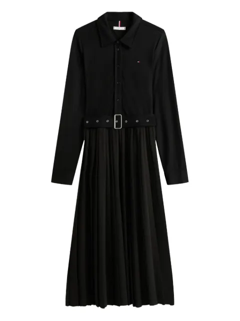 Tommy Hilfiger belted pleated midi dress