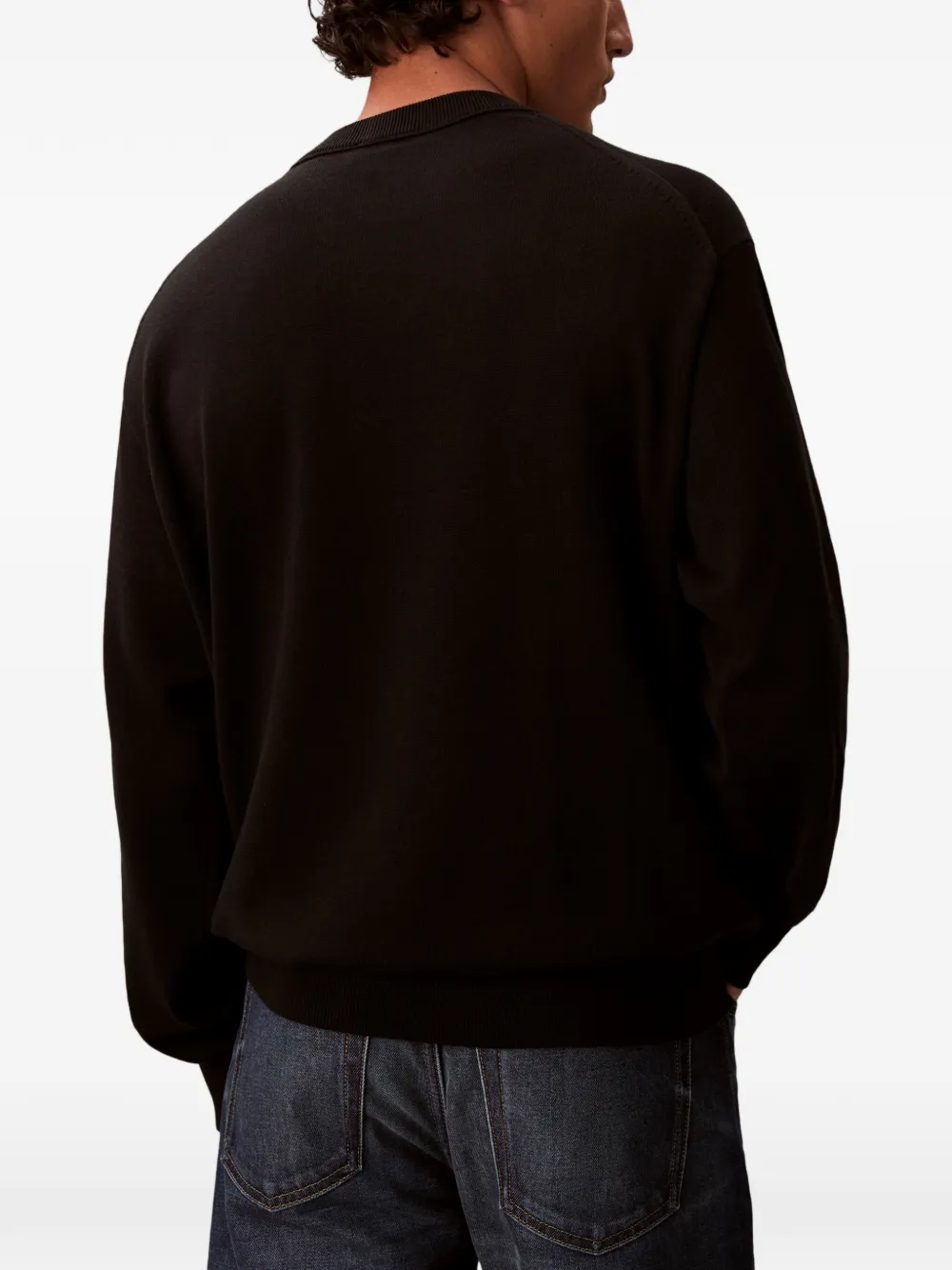 Calvin Klein Jeans Sweater met logo Zwart