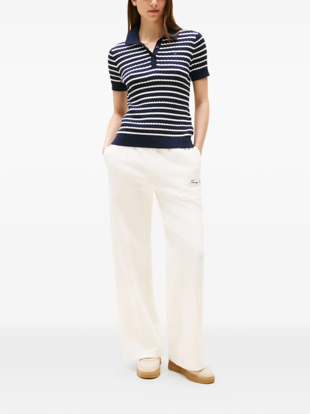 Tommy Hilfiger Gestreept poloshirt - Blauw