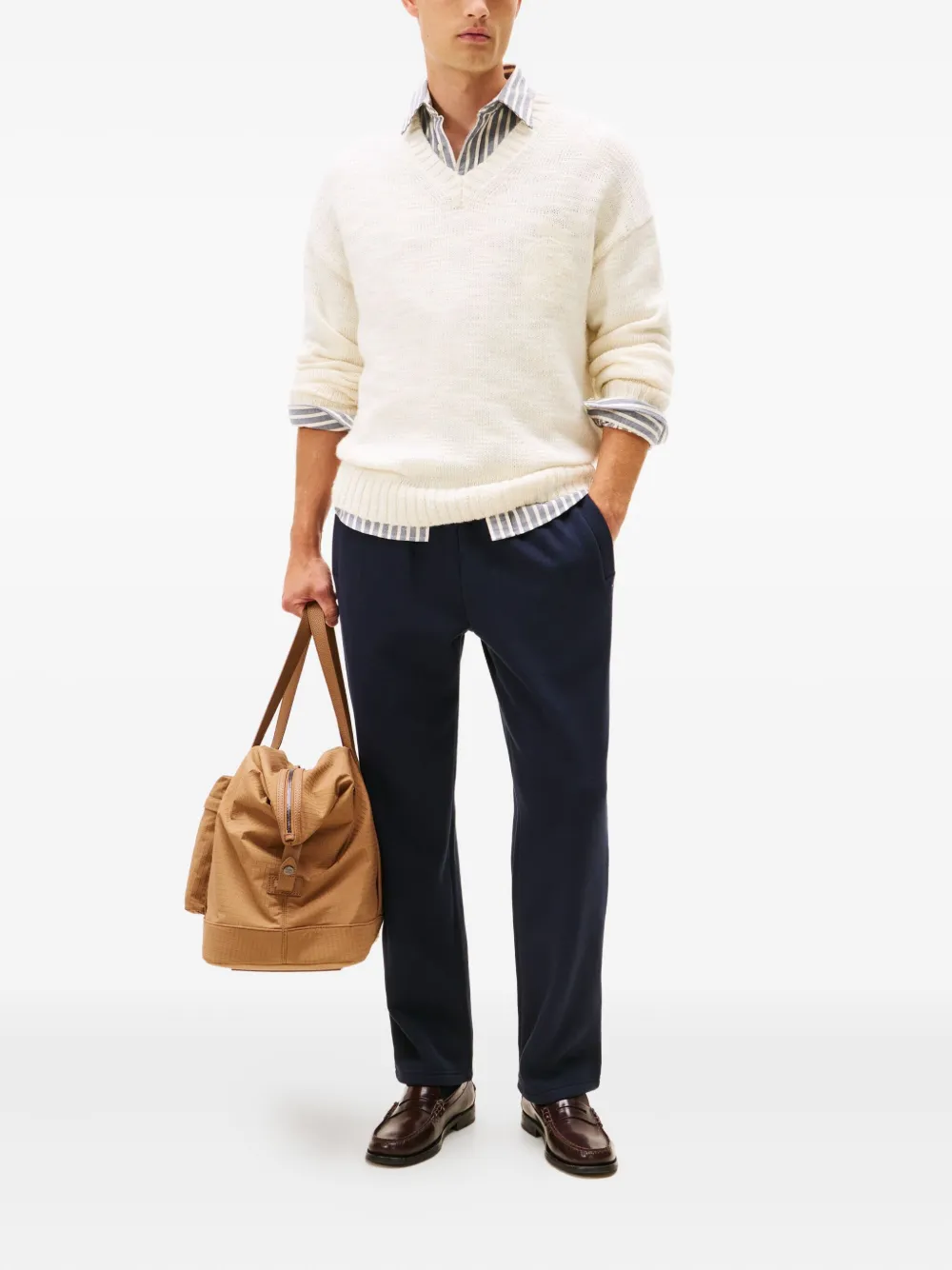 Tommy Hilfiger drawstring zip track pants - Blauw