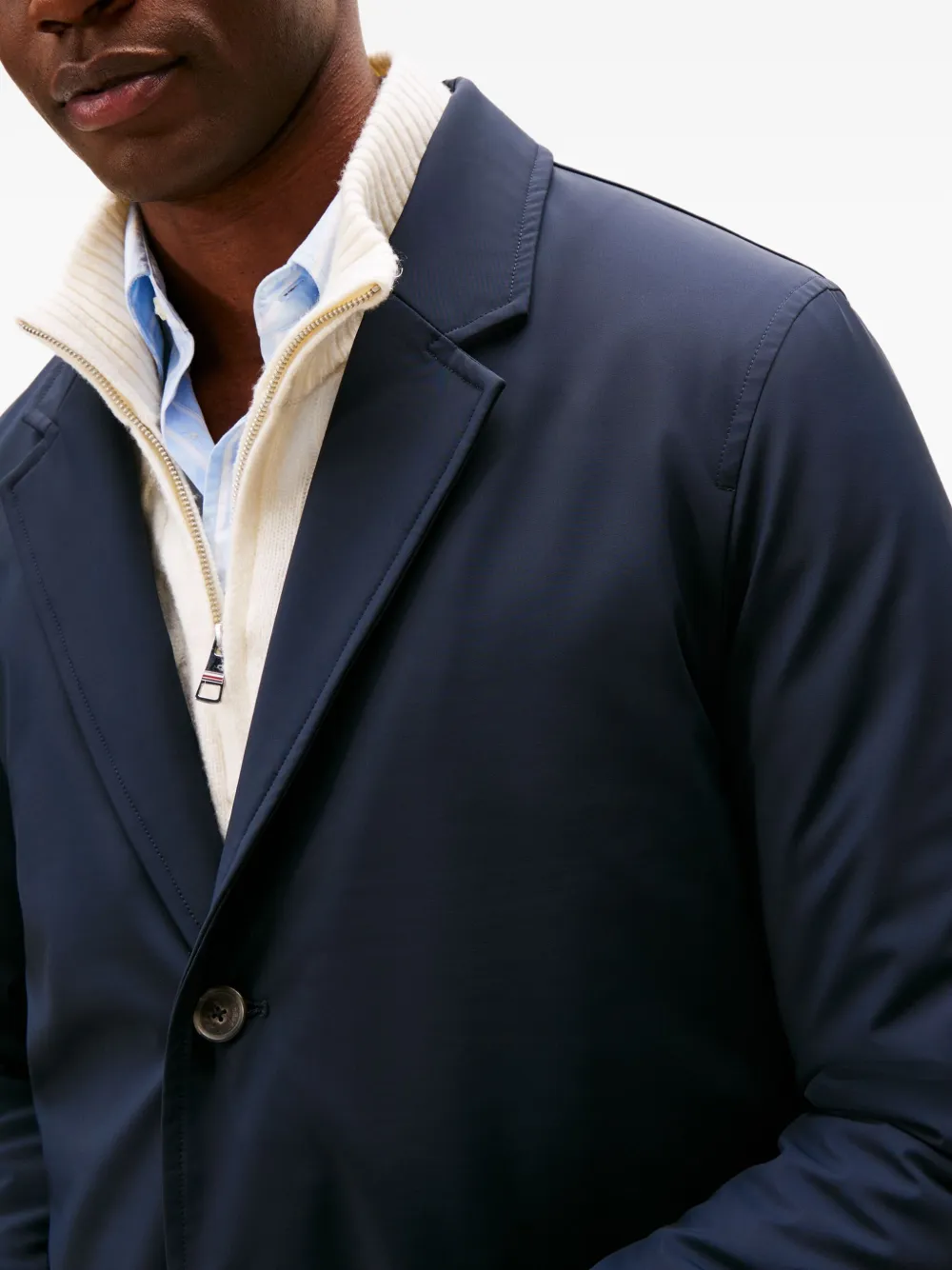 Tommy Hilfiger Jas met enkele rij knopen Blauw