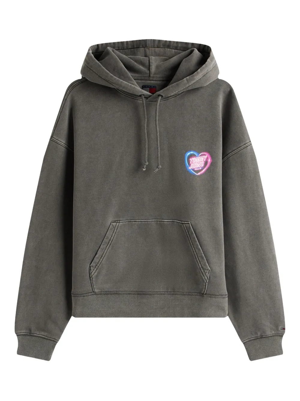 Tommy Jeans Heart Graphic Hoodie | Grey | Image 1
