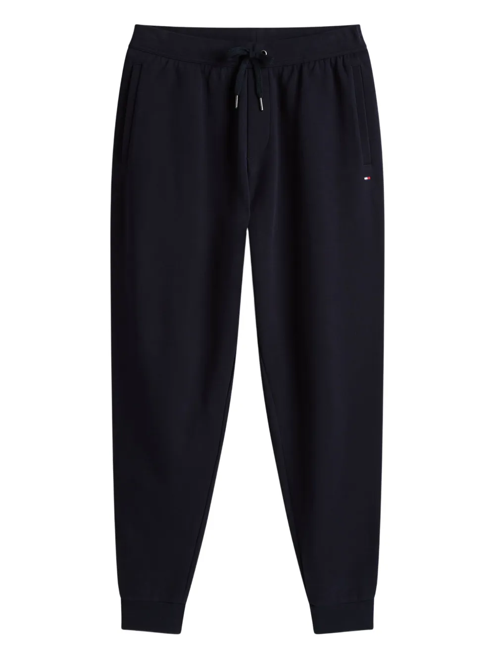 Tommy Hilfiger Flag Drawstring Track Pants In Black