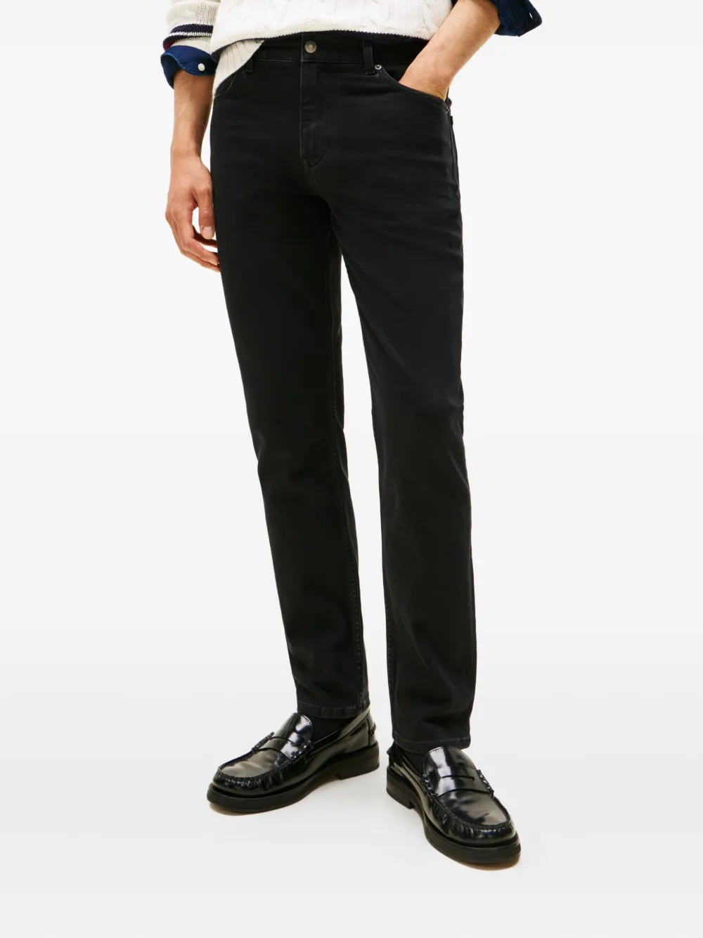 Tommy Hilfiger Jeans met logopatch Zwart