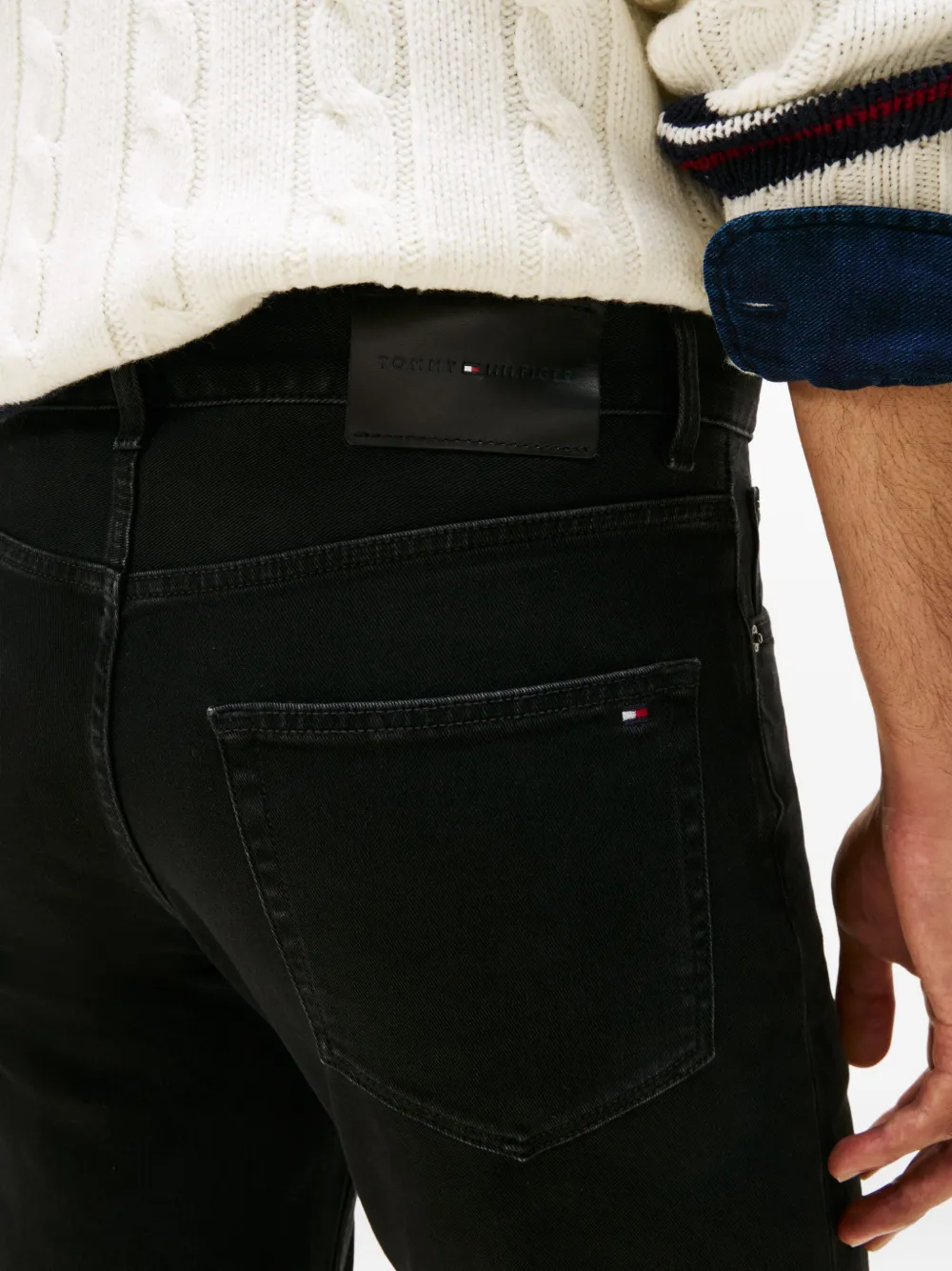 Tommy Hilfiger Jeans met logopatch Zwart