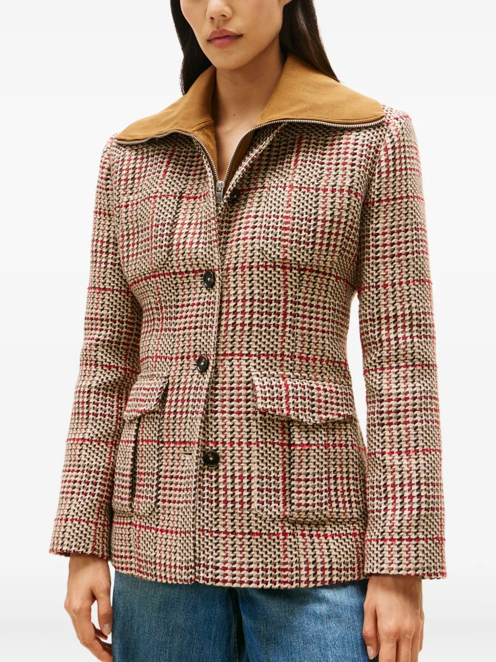 Tommy Hilfiger Geruit jack Beige
