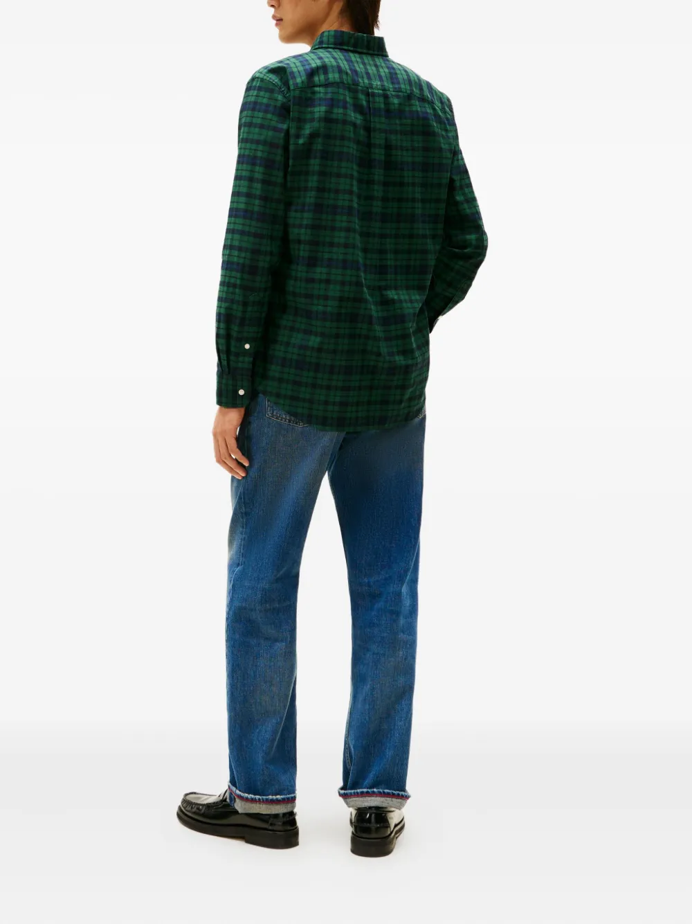 Tommy Hilfiger Long Sleeve Check Shirt In Green