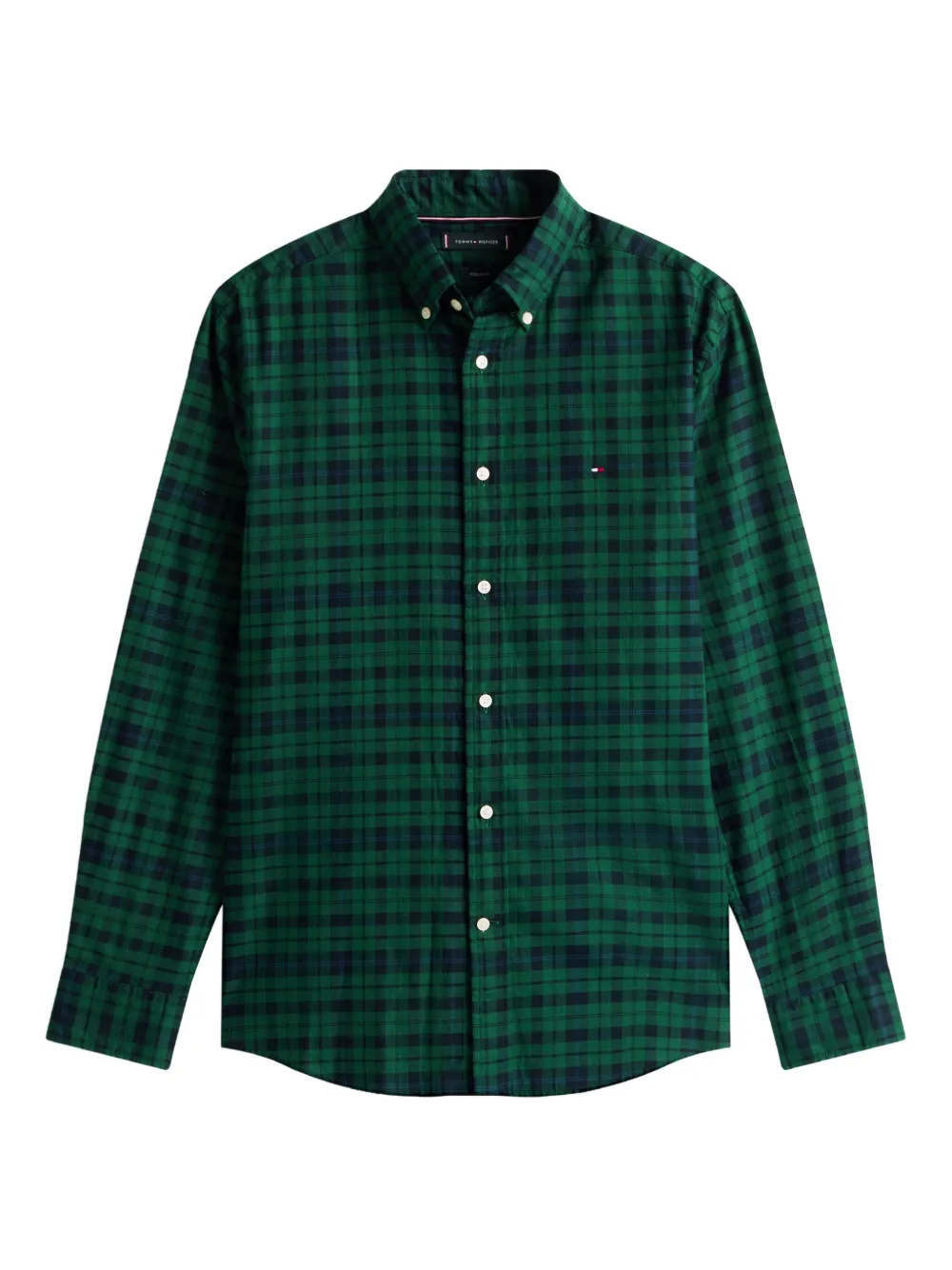 Tommy Hilfiger Long Sleeve Check Shirt In Green
