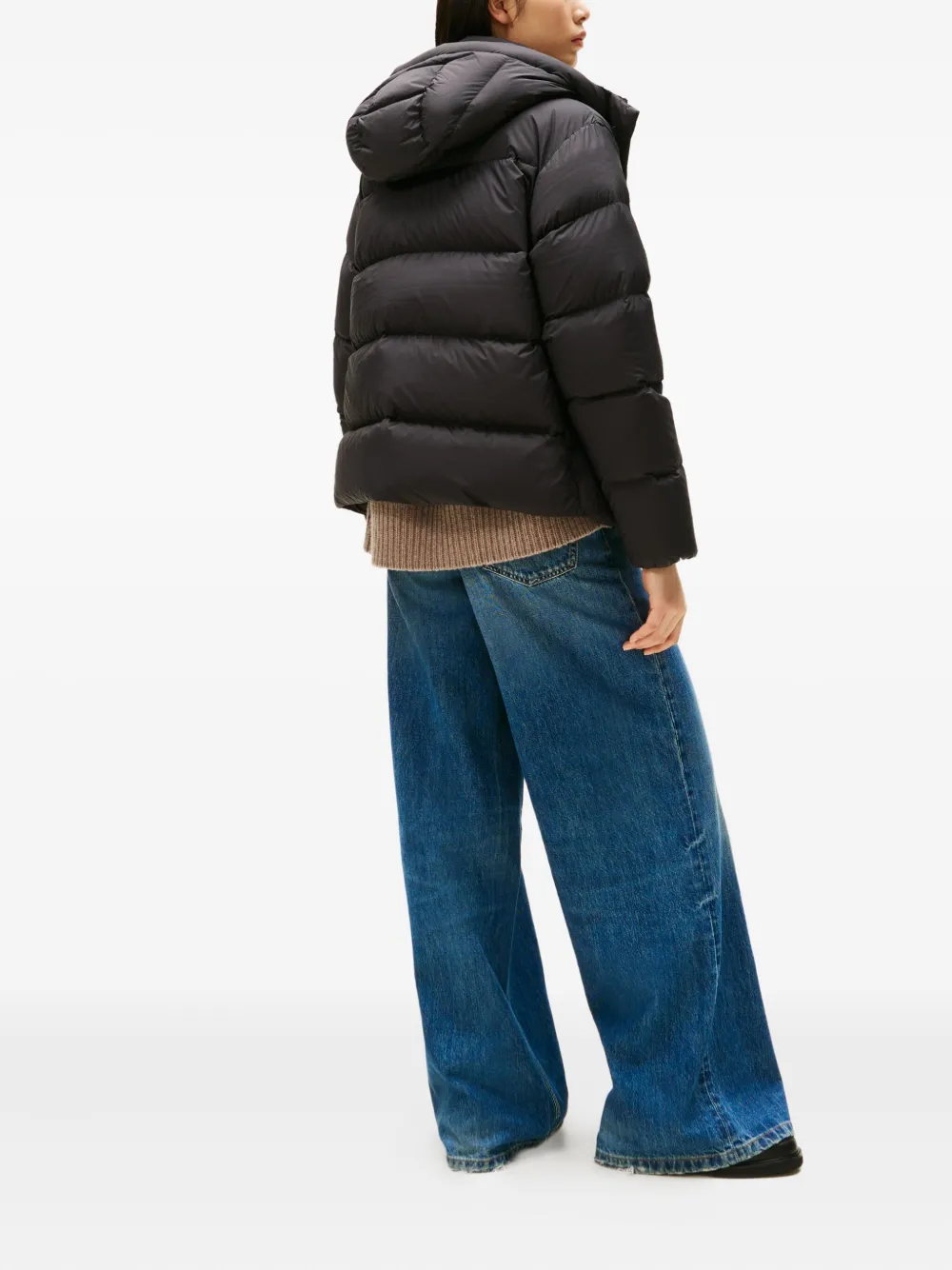 Tommy Hilfiger Hooded Puffer Jacket In Gray