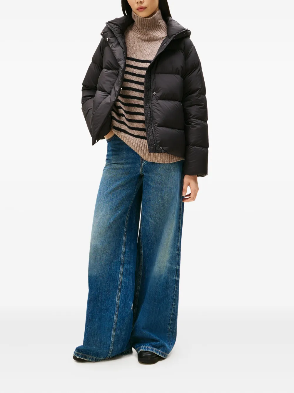 Tommy Hilfiger Hooded Puffer Jacket In Gray