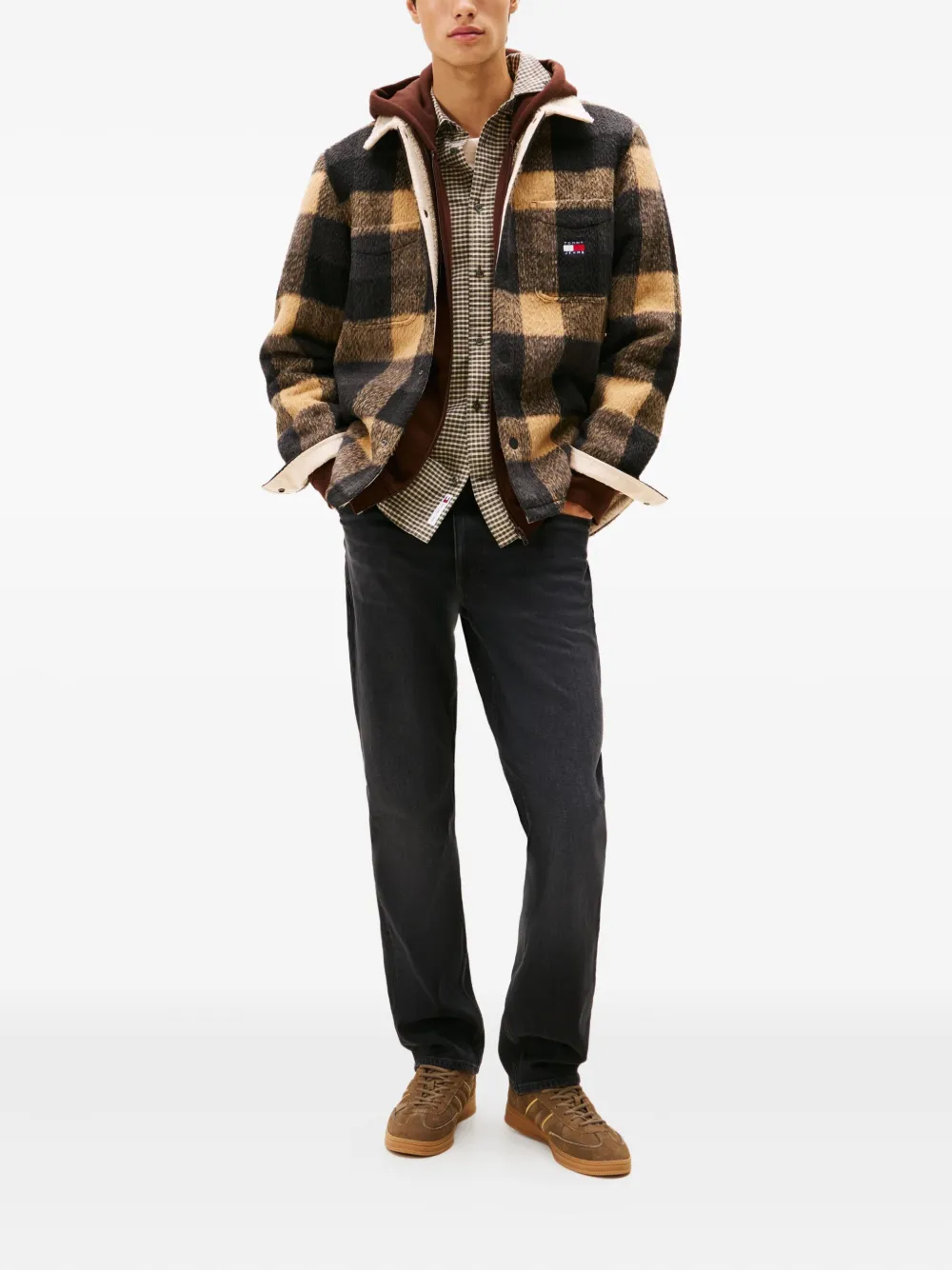 Tommy Jeans Ryan logo-patch straight jeans - Zwart