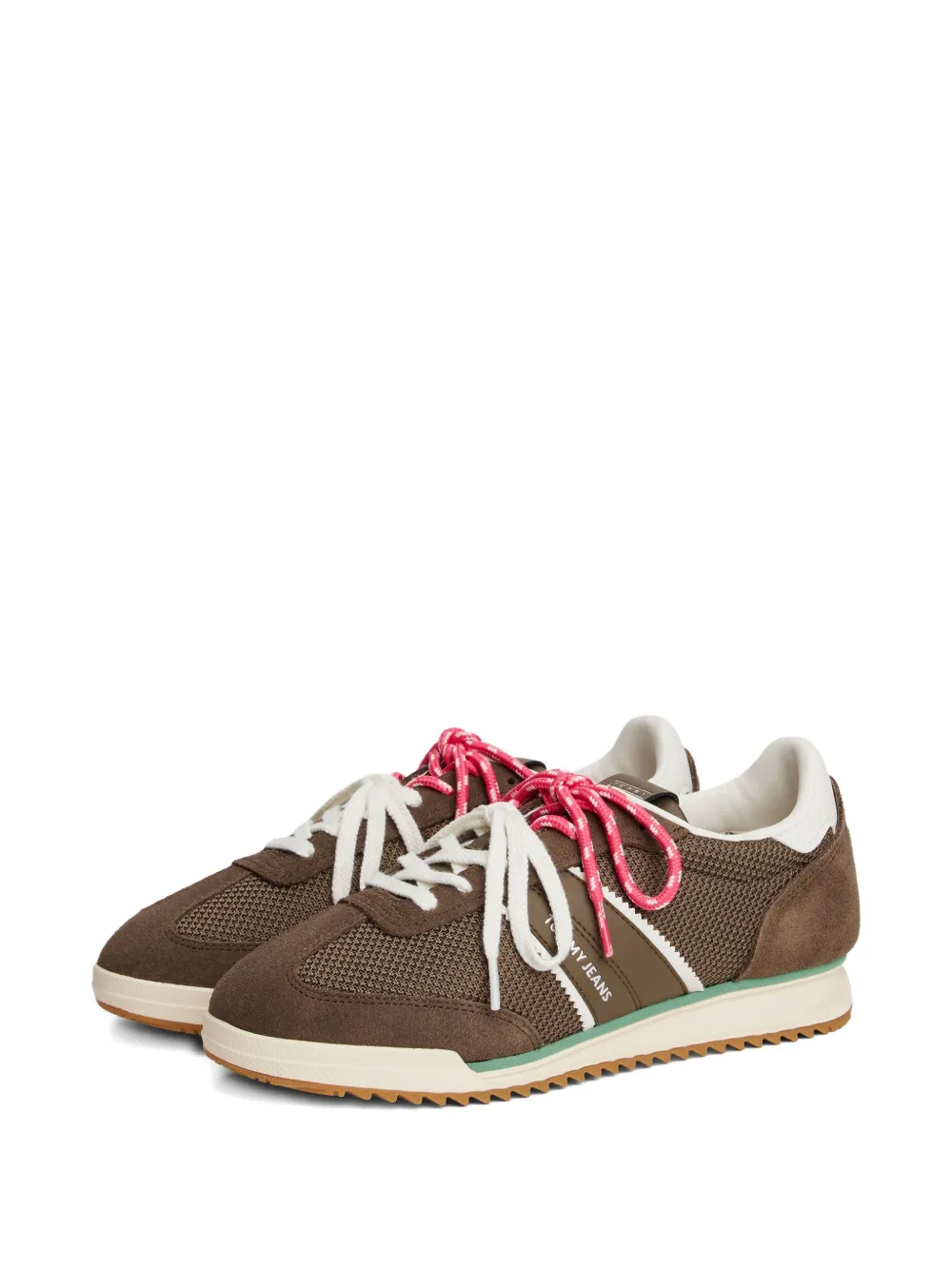 Tommy Hilfiger Sneakers met vlakken - Bruin