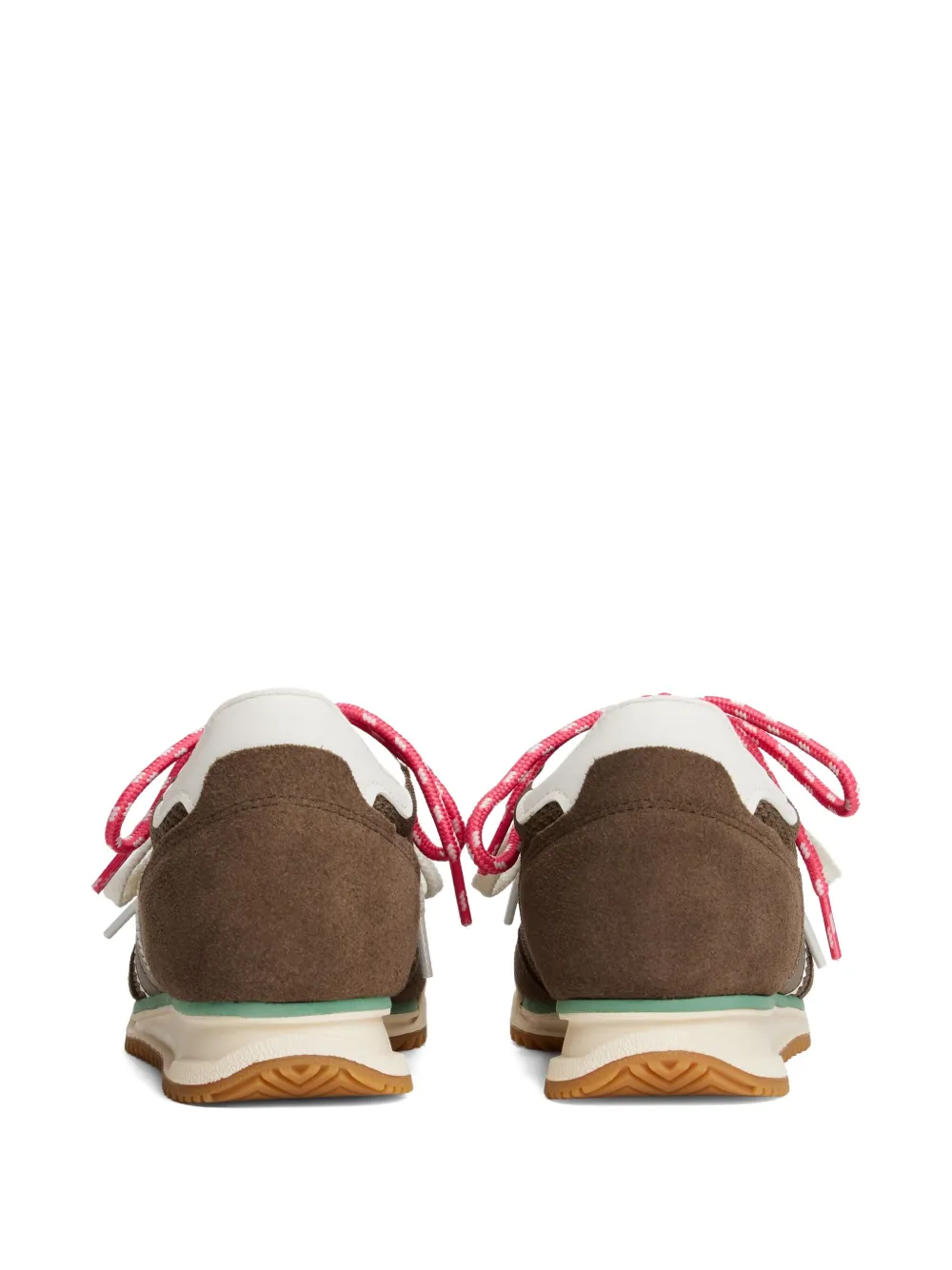 Tommy Hilfiger Panelled Lace-up Sneakers In Brown