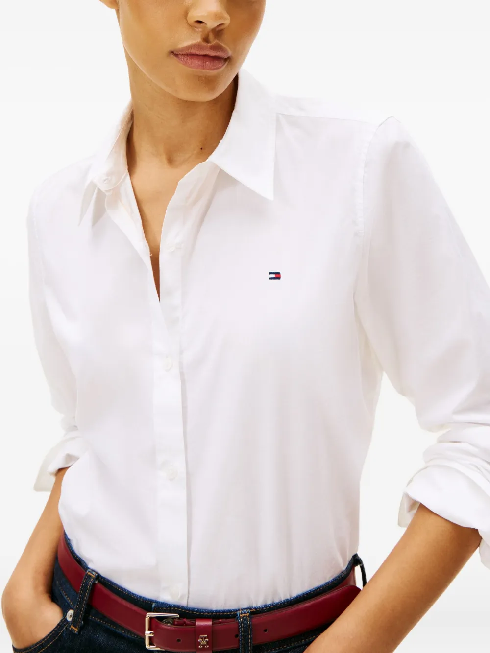 Tommy Hilfiger Buttoned Shirt In White