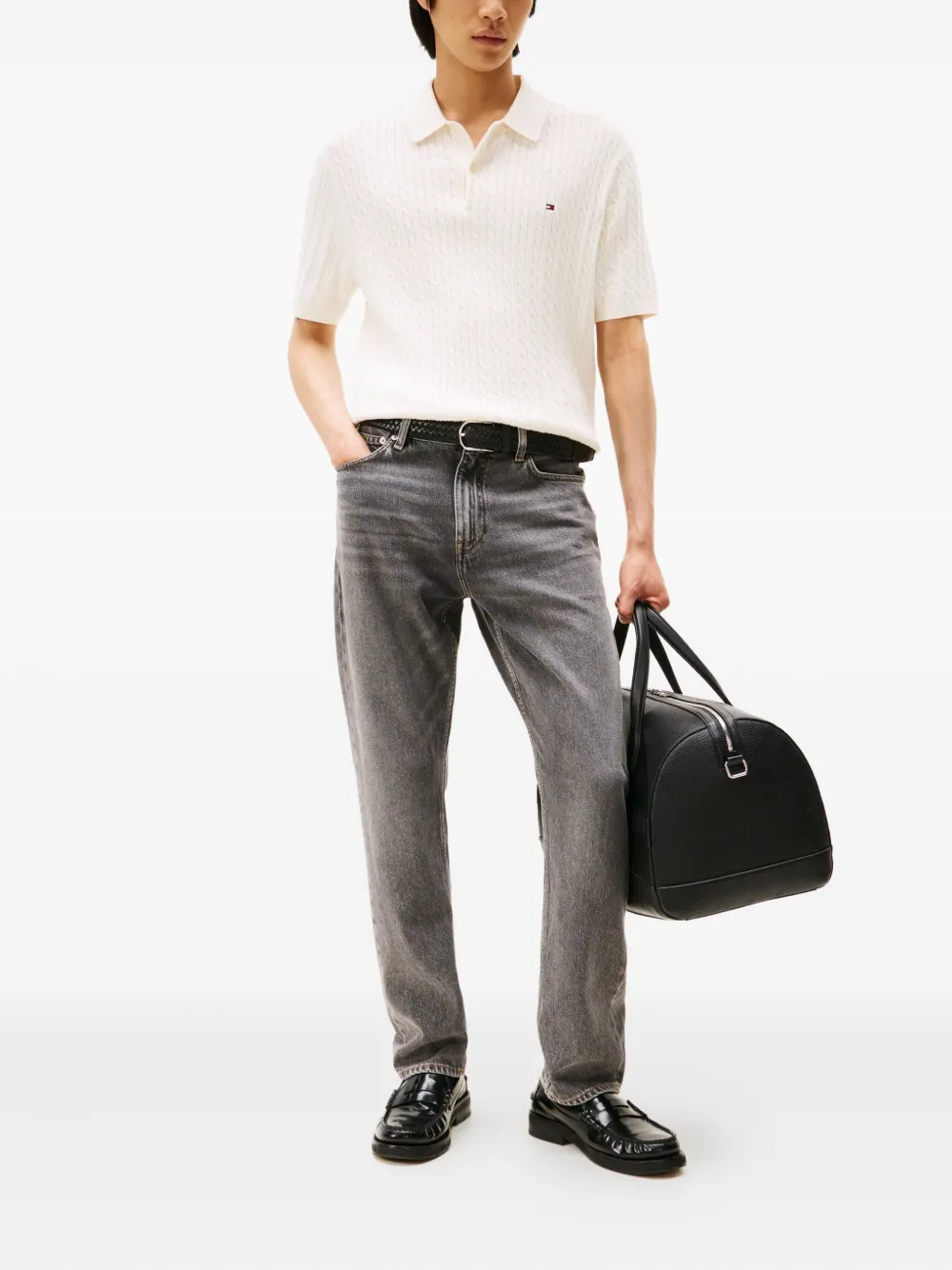 Tommy Hilfiger five-pockets regular straight leg jeans - Grijs