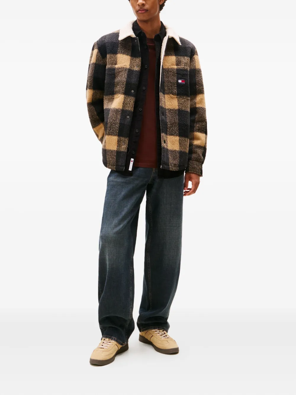 Tommy Jeans check sherpa collar jacket | Suit Jackets | Image 2
