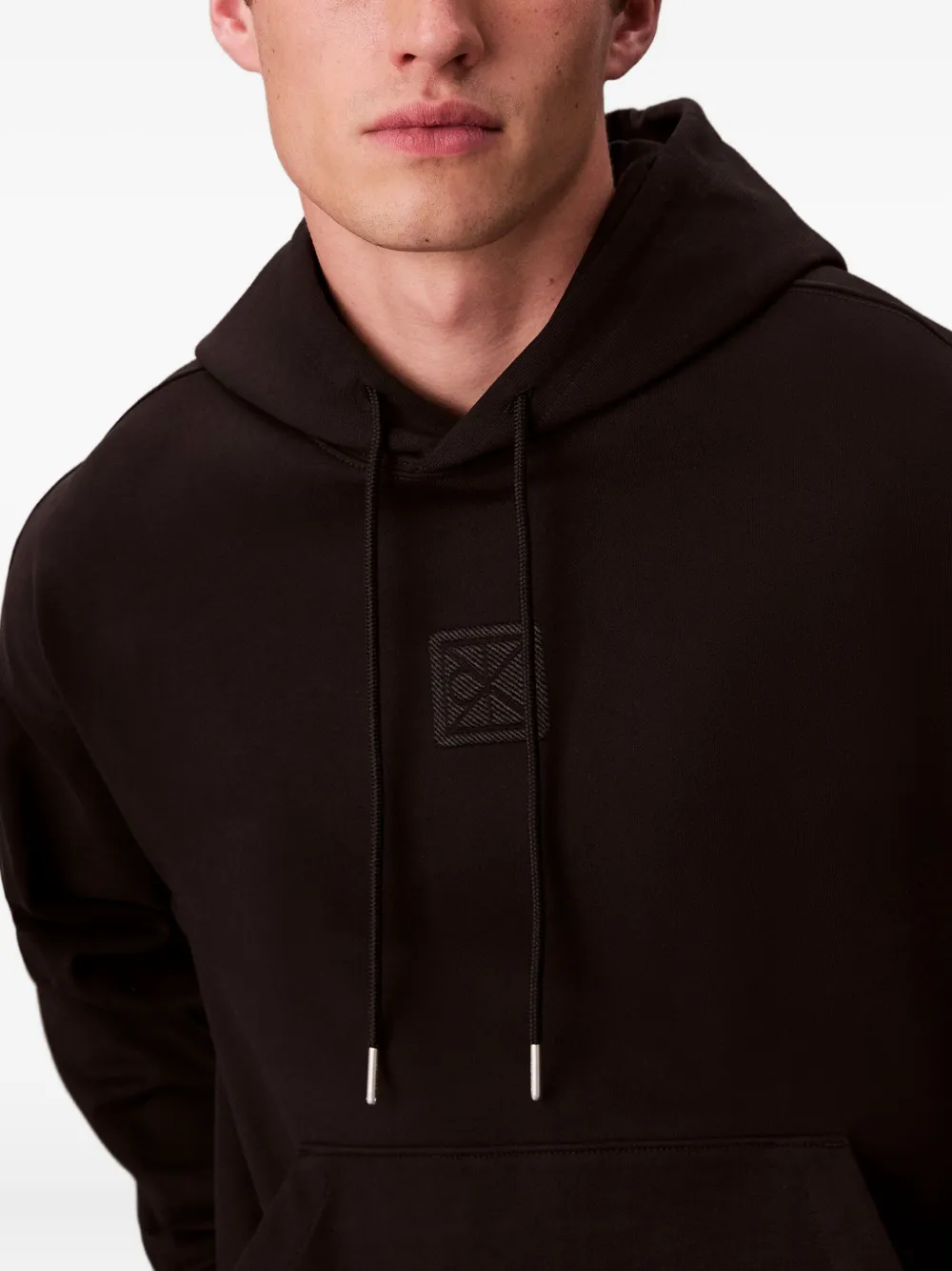 Calvin Klein Drawstring Hoodie In Animal Print