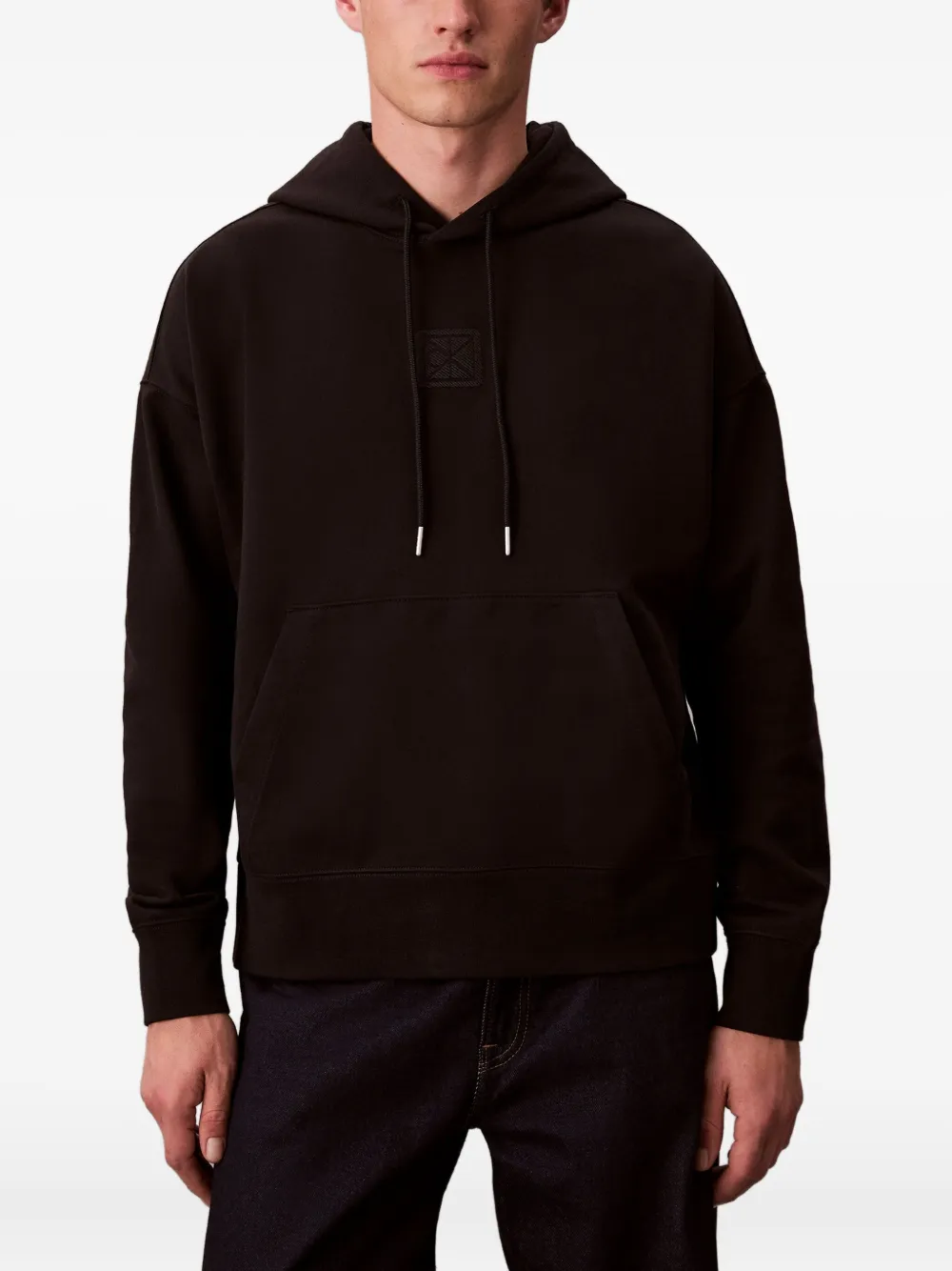 Calvin Klein Drawstring Hoodie In Animal Print