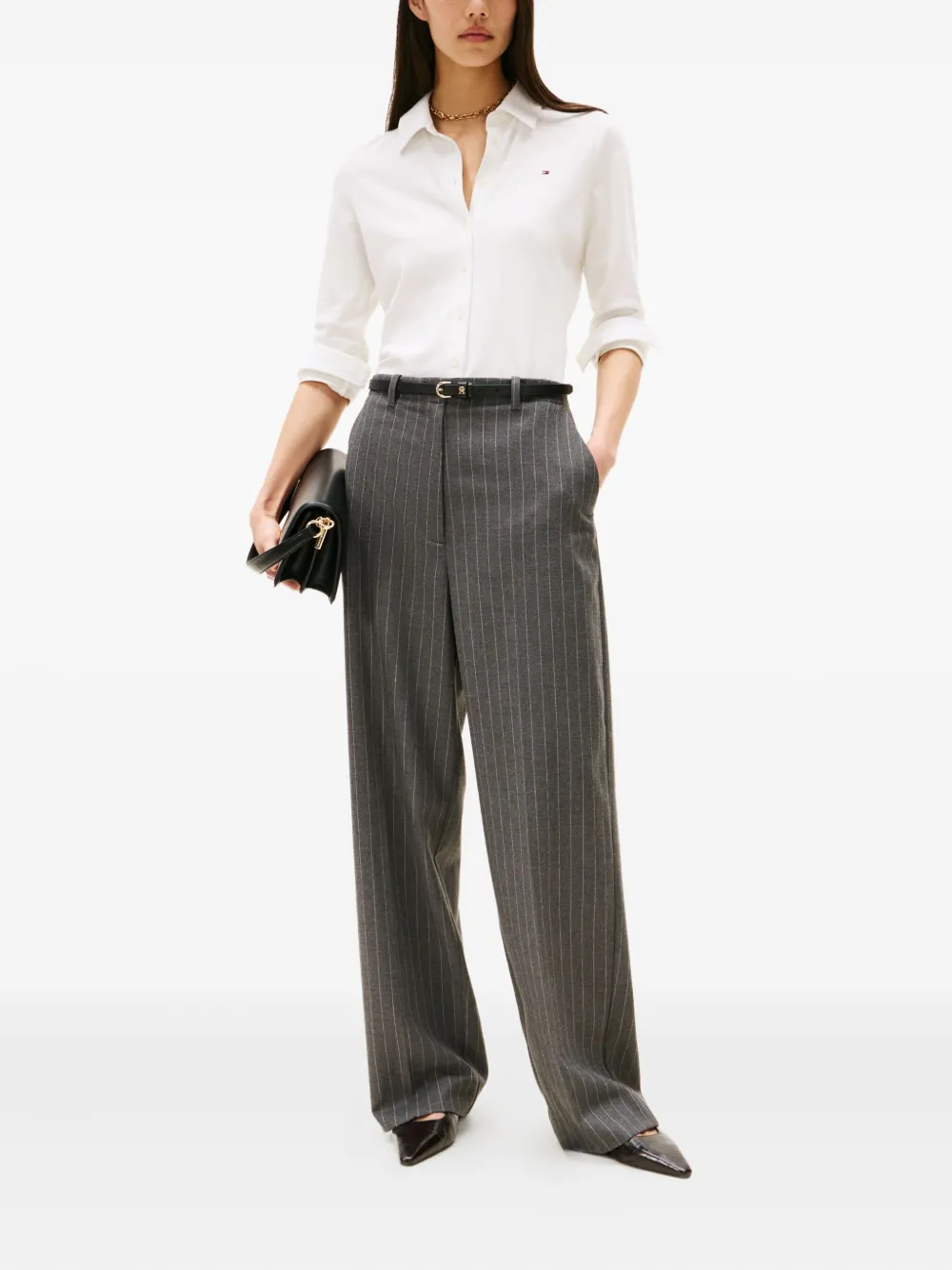 Tommy Hilfiger 1985 long-sleeved buttoned shirt - Wit