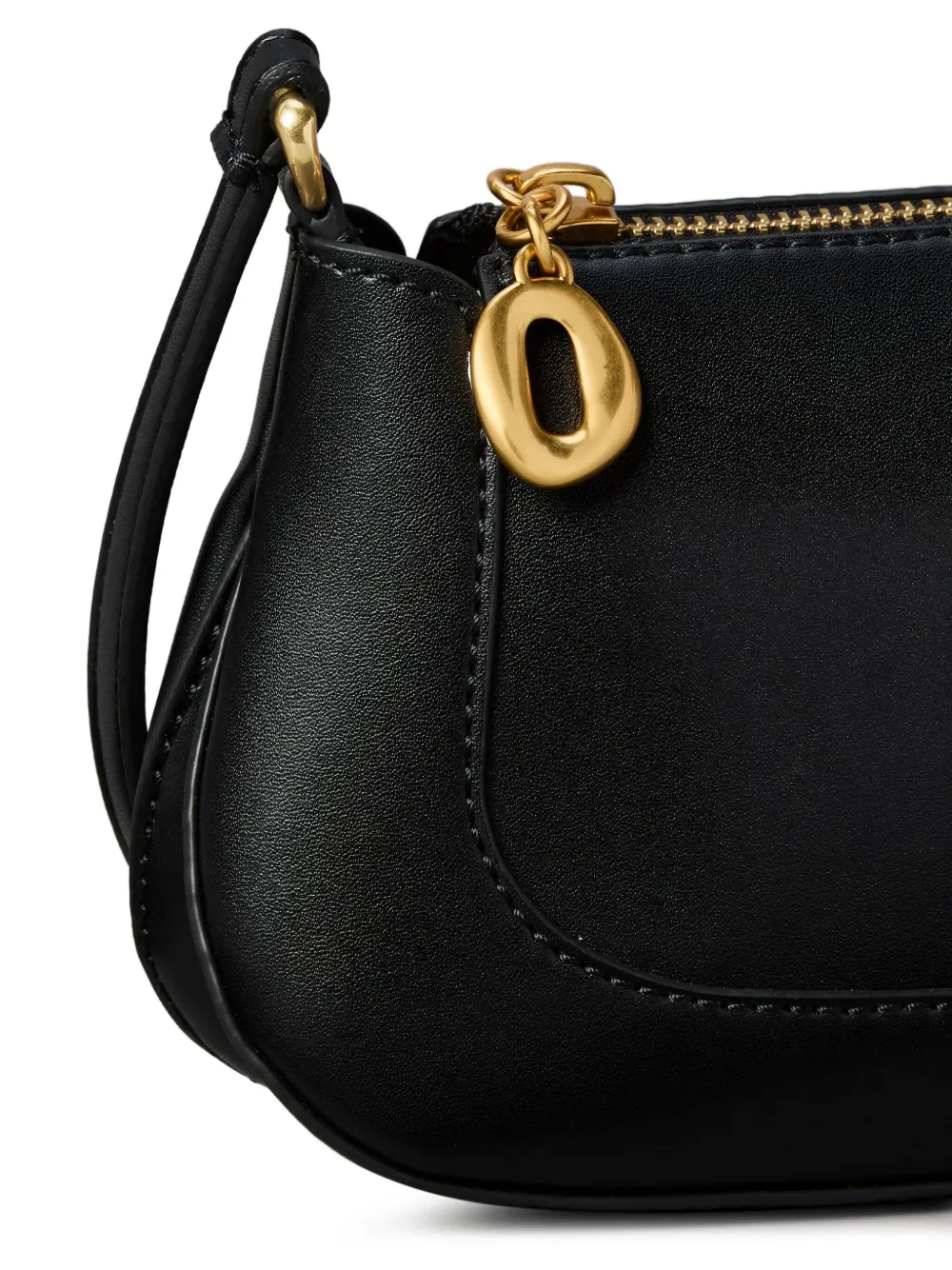 Calvin Klein Zip-charm Shoulder Bag In Black