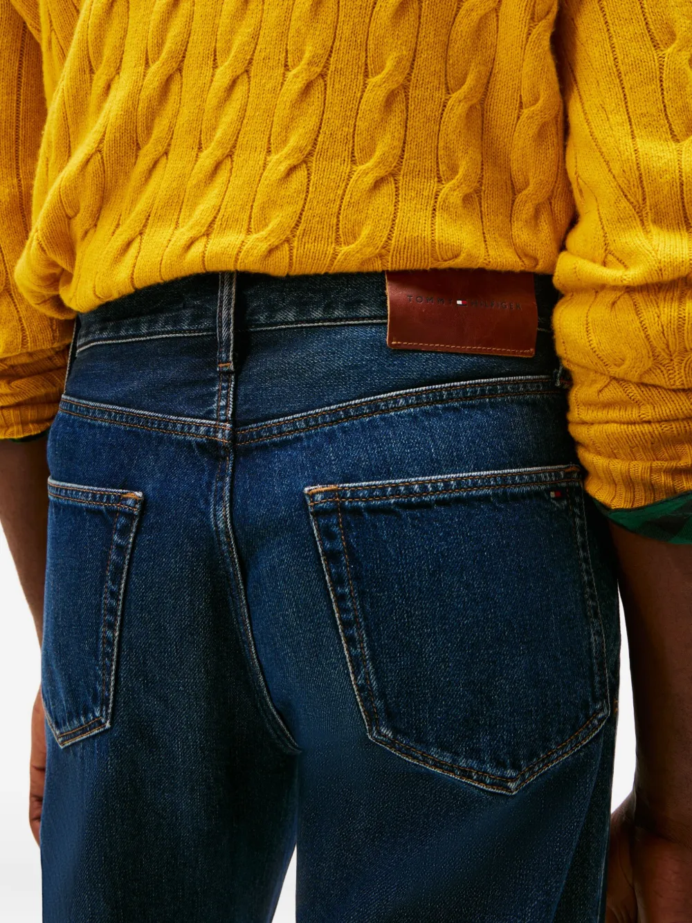 Tommy Hilfiger Straight jeans met vijf zakken Blauw