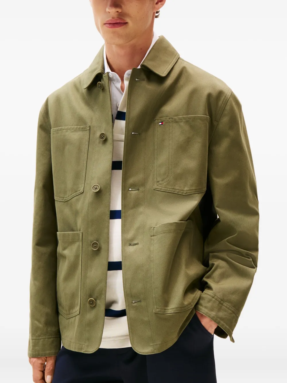 Tommy Hilfiger Jack met geborduurd logo Groen