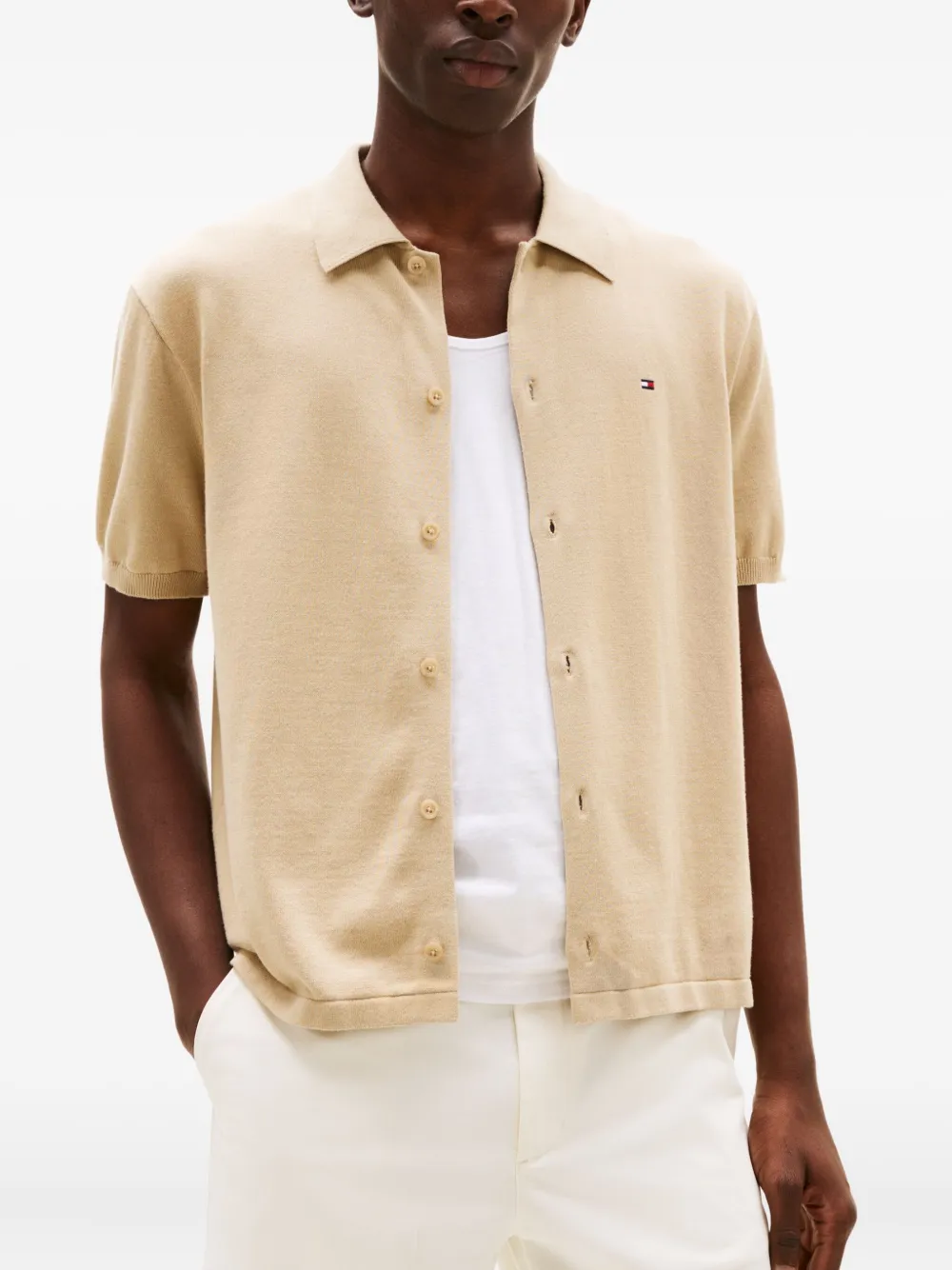 Tommy Hilfiger Short-sleeve Shirt In Neutral