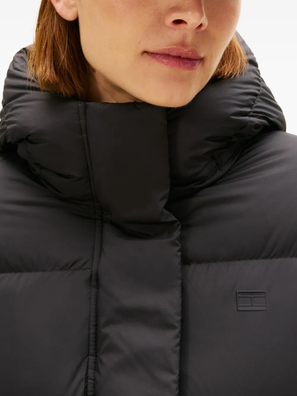 Tommy Hilfiger Hooded Padded Coat In Black